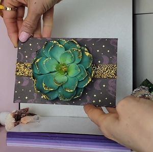 Green Succulent Handmade 6x4" Spring Wall Decor
